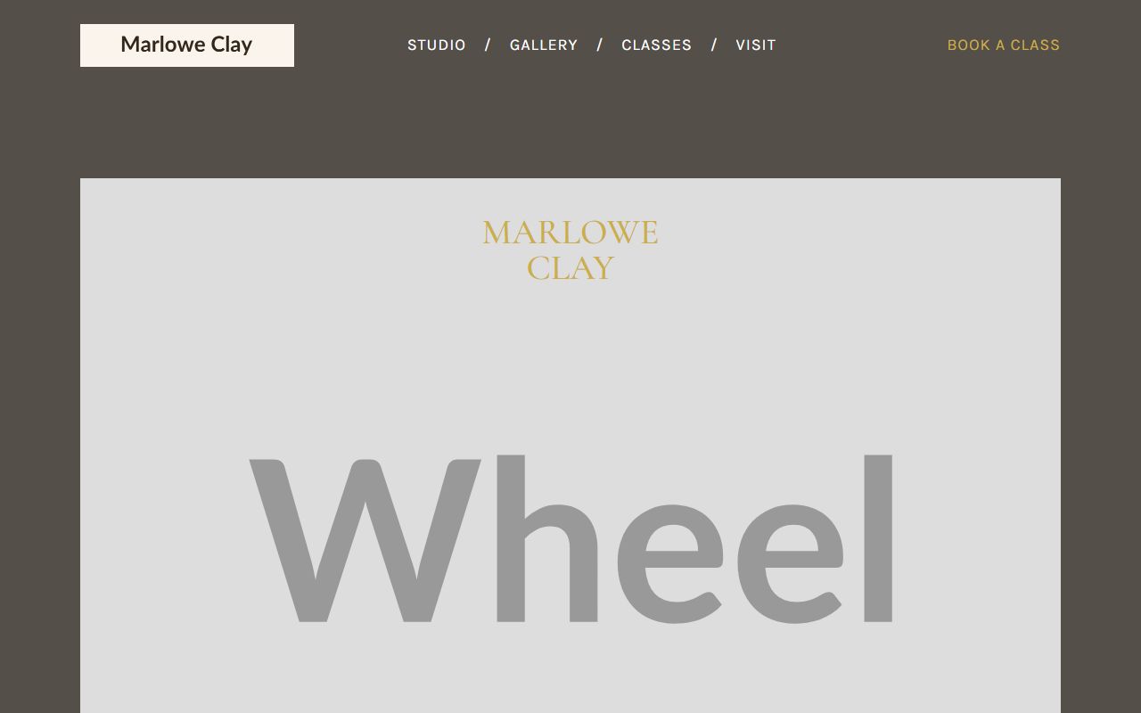 Warm pottery studio landing page