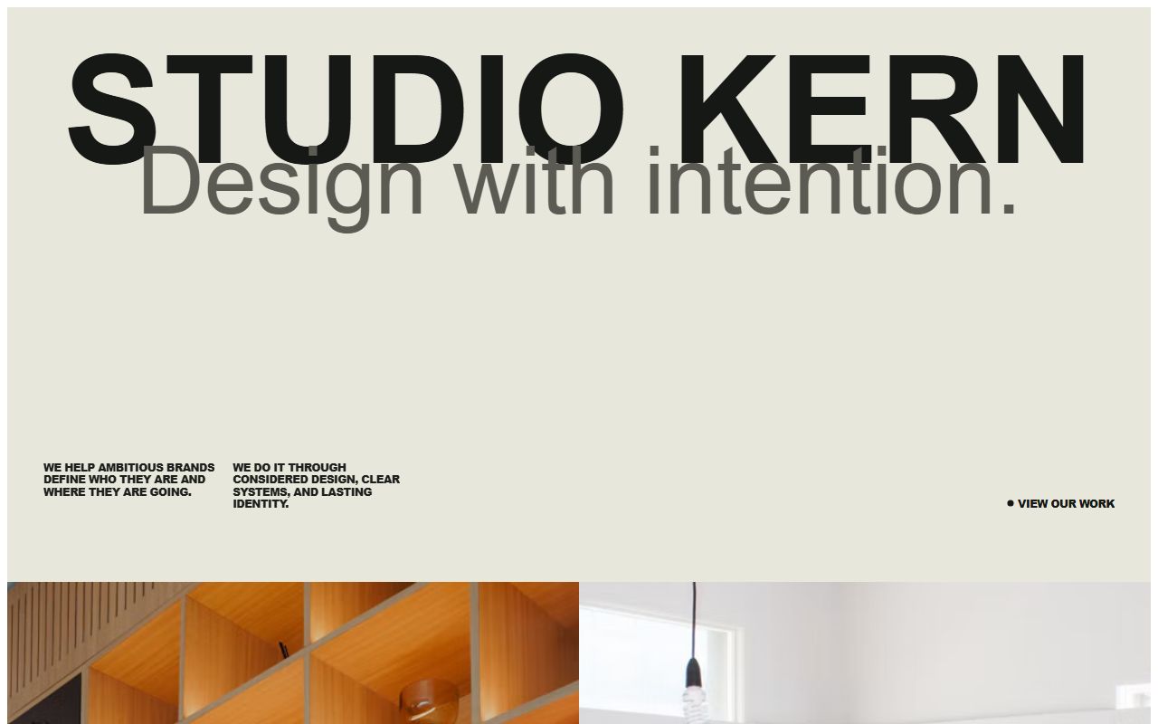 Minimal design studio portfolio